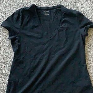 Women's Black V-Neck Top